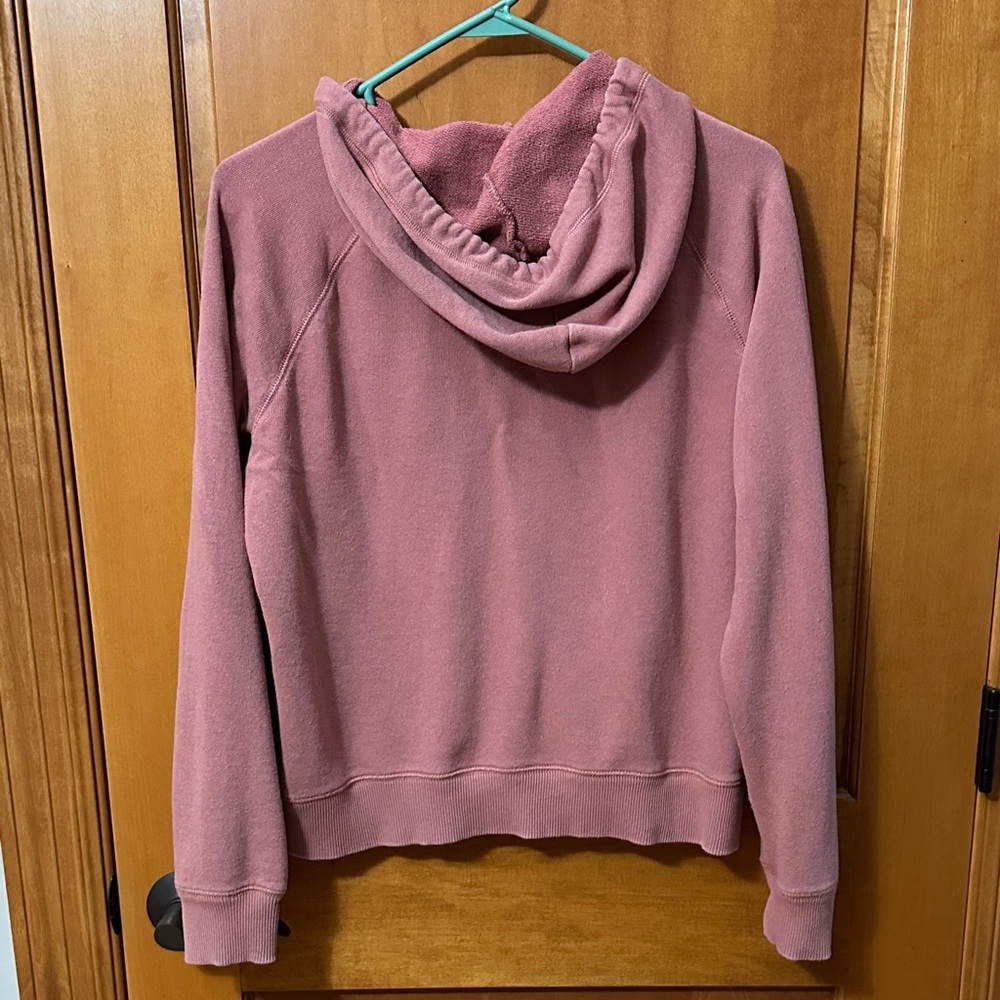 Aerie Soft Pink Knit Fabric Full Zip Hooded Sweatshirt Large - Picture 3 of 8